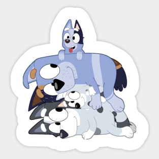 Recurring Heeler family stack Sticker